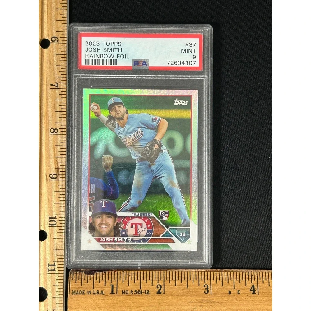 2023 Topps Josh Smith Baseball Card #37 Rainbow Foil Mint 9 Graded PSA